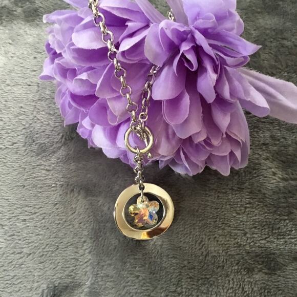 Silver Sparkling Star Crystal Necklace - Picture 1 of 7